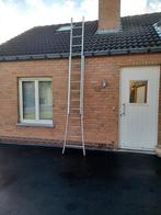 Ladder solide alu 2x10tr uitschuifbaar 5.20H openstaan p125e, Doe-het-zelf en Bouw, Ladders en Trappen, Ophalen of Verzenden, Ladder