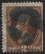 1 Postzegel USA 1870 Presidenten en politici [zonder grill], Ophalen of Verzenden, Gestempeld, Noord-Amerika