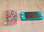 Nintendo Switch Lite Turkoois + Super Mario Odyssey, Ophalen, Turquoise, Zo goed als nieuw