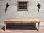 Franse boerentafel met 3 lades - 260 x 99 cm + 78,5 cm hoog, Eikenhout, 200 cm of meer, Vijf personen of meer, Rechthoekig