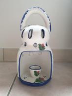 Keramiek Lantaarn Blauw Wit Met Roos, Ophalen