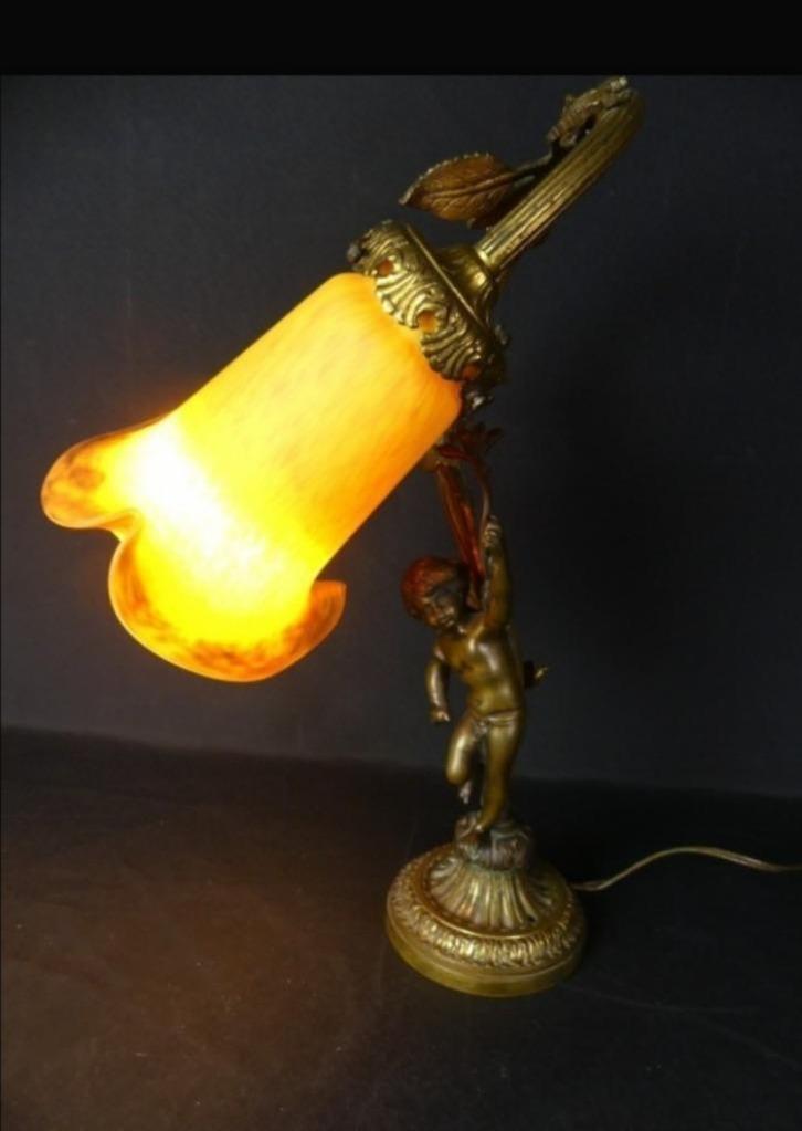 Vintage tafellamp - Art Nouveaux- stijl, Antiek en Kunst, Antiek | Wandborden en Tegels, Ophalen of Verzenden