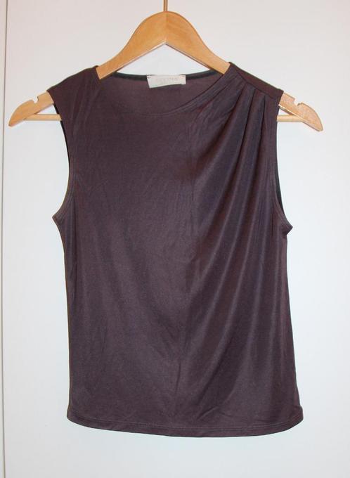 Top soyeux aubergine Divina Italy, Kleding | Dames, Topjes, Zo goed als nieuw, Maat 34 (XS) of kleiner, Overige kleuren, Zonder mouw