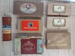 Sigaren doosjes - hout en leder - vintage, Ophalen, Gebruikt, Tabaksdoos of Verpakking