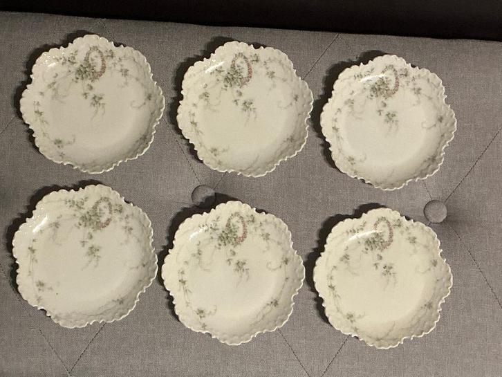 6 bordjes Rosenthal Monbijou - Dupont-Foudrigniers Anvers, Antiek en Kunst, Antiek | Servies los, Ophalen of Verzenden