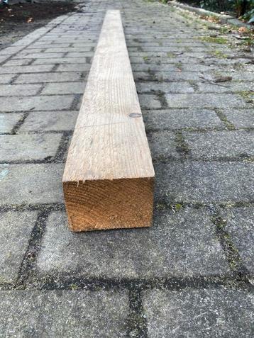 Stevige houten balken 220 cm lang 9,5cm x 7,5 cm