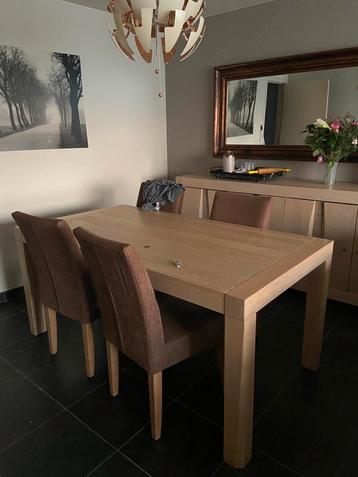 EETTAFEL + KAST + SPIEGEL  beschikbaar voor biedingen