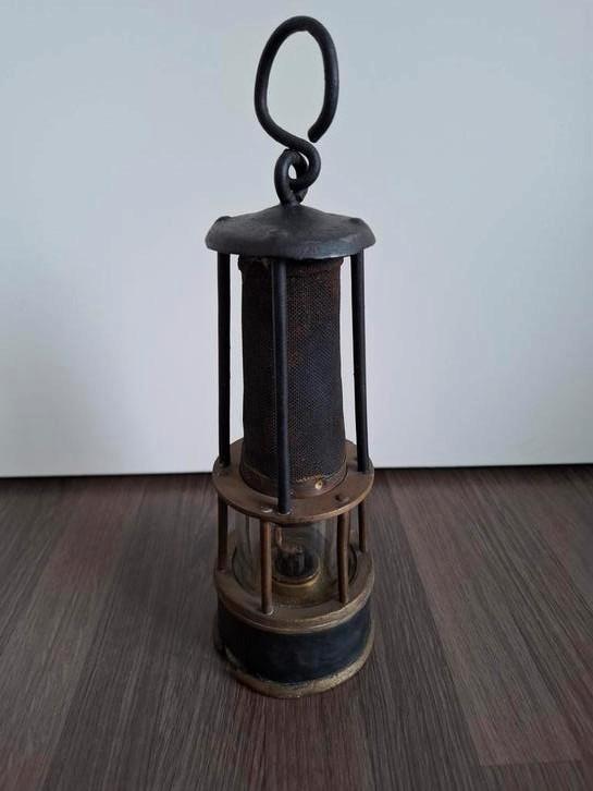 Oude mijnwerkerslamp, Antiek en Kunst, Antiek | Brons en Koper, Ophalen of Verzenden