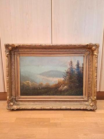 Olieverfschilderij in het landschap beschikbaar voor biedingen