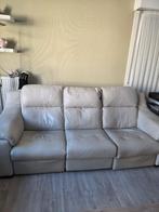 Lederen zetel, Huis en Inrichting, Ophalen, Driepersoons, Zo goed als nieuw, Rechte bank