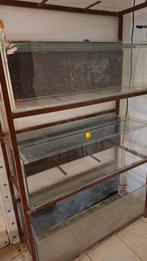 Aquarium stelling met  3 aquaria, Ophalen, Gebruikt