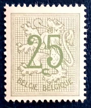 1966 Lion héraldique 25c vert clair - RARE - Cote 275 €, Neuf, Non oblitéré, Gomme originale, Envoi