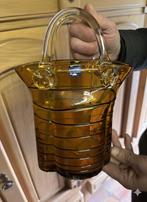 Vintage Leonardo Glazen Handtas Vaas – Amber/Bruin, Enlèvement