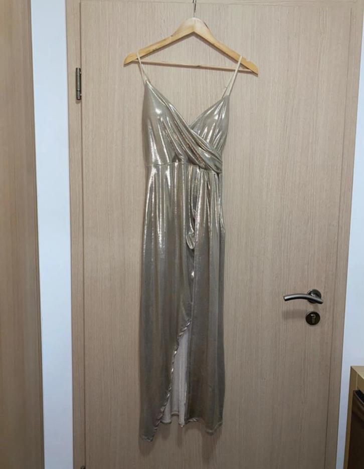 Robe courte doré - New Collection - Taille Unique, Kleding | Dames, Jumpsuits, Zo goed als nieuw, Maat 36 (S), Overige kleuren