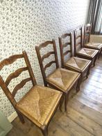 set van 5 stoelen van stro eikenhout + 1 om te repareren, Ophalen, Eén