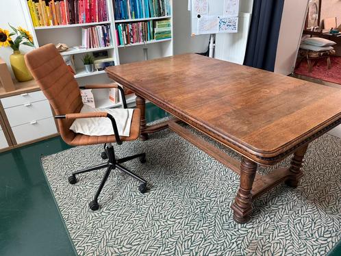 Massieve eiken tafel (antiek) met sierlijke poten, Antiek en Kunst, Antiek | Meubels | Tafels, Ophalen