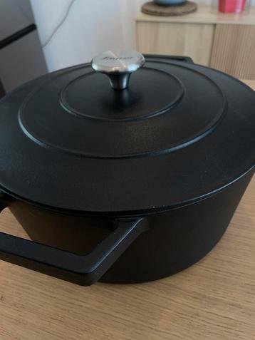 NIEUW - SAUTER Zwarte braadpan 28cm 6,8L rond gietstaal beschikbaar voor biedingen