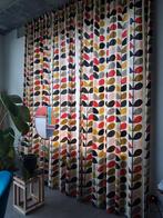 Vintage look gordijnen met rail, Huis en Inrichting, Stoffering | Gordijnen en Lamellen, Ophalen, 200 cm of meer, Crème, Zo goed als nieuw