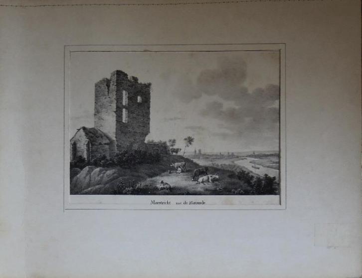 J. B. Madou voor Jobard litho "Maestricht, Vue de Slavande", Antiek en Kunst, Kunst | Litho's en Zeefdrukken, Ophalen