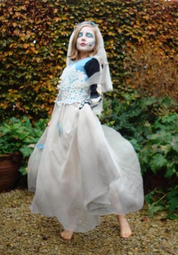 Mariée fantôme Halloween Corpse Bride + voile + bouquet