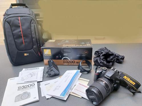 nikon D3200 fototoestel spiegelreflex, lens 16-300 + extra, Audio, Tv en Foto, Fotocamera's Digitaal, Gebruikt, Spiegelreflex