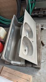 2 grote lavabo inox spoelbak, Doe-het-zelf en Bouw, Ophalen, Gebruikt, Inox