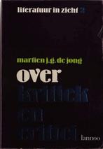 Martien J.G. de Jong, Over kritiek en critici, Martien J.G. de Jong, Utilisé, Un auteur, Enlèvement ou Envoi