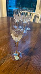 Kristallen champagneglazen, Verzamelen, Glas en Drinkglazen, Ophalen, Zo goed als nieuw