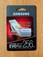 Samsung EVO Plus 256GB microSDXC Card + SD-adapter, TV, Hi-fi & Vidéo, Photo | Cartes mémoire, Comme neuf, Samsung, Enlèvement ou Envoi