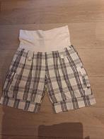 Short, maat M, wit (geruit met zwart en paars), Kleding | Dames, Broeken en Pantalons, Kort, Wit, Zo goed als nieuw, Geen merk