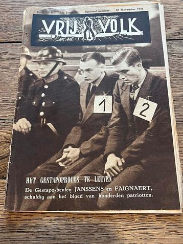 Tijdschrift VRIJ VOLK november 1945 Janssens Faignaert 