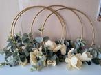 Bloemenkrans metaal, 4 stuks, Huis en Inrichting, Woonaccessoires | Kransen, Ophalen of Verzenden