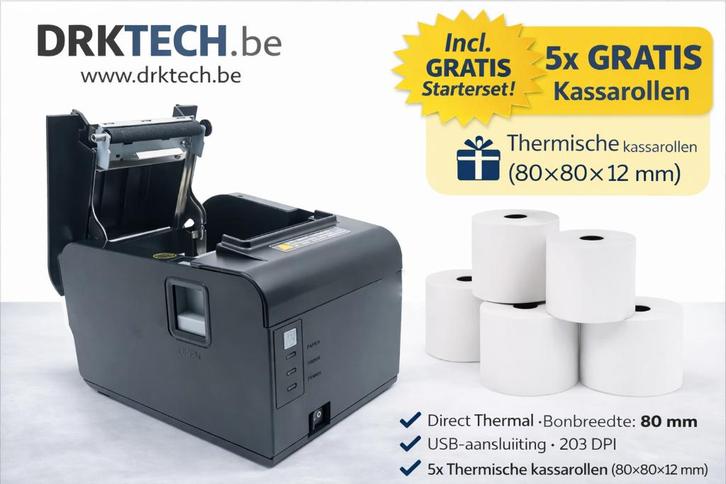 DORE XP-Q200H Thermische Bonprinter + Gratis 5x Kassarollen, Informatique & Logiciels, Imprimantes, Neuf, Imprimante, Imprimante thermique