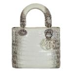 D.i.o.r Tas Bag - Lady Krokodil, Ophalen of Verzenden, Zo goed als nieuw, Grijs, Handtas