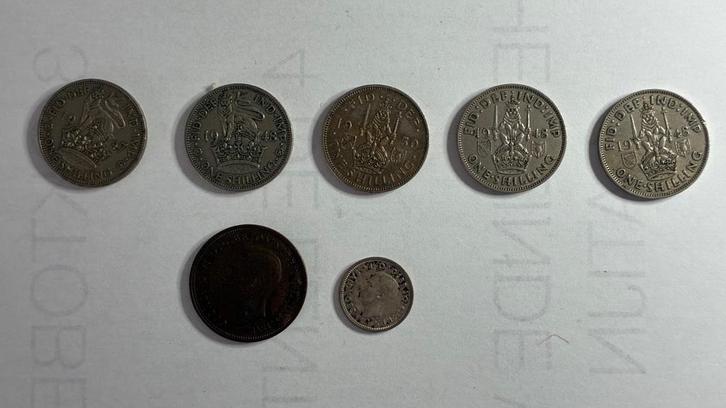 LOT 6 MUNTEN 1 MUNT ZILVER GREAT BRITTAINE, Postzegels en Munten, Munten | Europa | Niet-Euromunten, Setje, Overige landen, Zilver