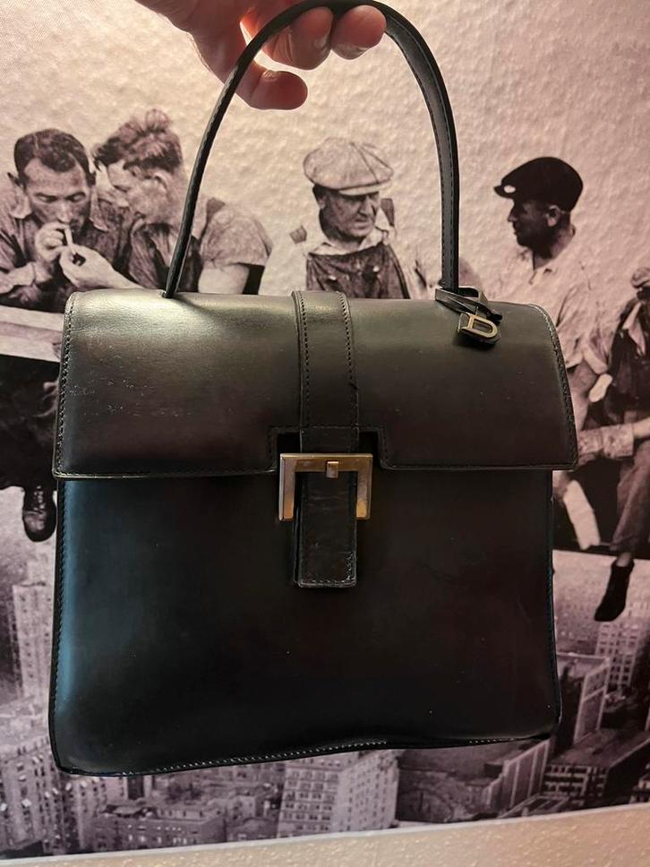 Delvaux 1966, Handtassen en Accessoires, Tassen | Damestassen, Gebruikt, Handtas, Zwart, Ophalen