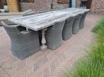 Massief houten tuintafel met stoelen, Ophalen of Verzenden, Zo goed als nieuw
