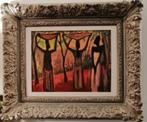 Jespers "" African scene "" olieverf op paneel, Antiek en Kunst, Verzenden