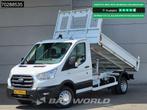 Ford Transit 170pk Open Laadbak Dubbellucht 3,5t Trekhaak Ai, Auto's, Stof, Euro 6, 4 cilinders, Wit