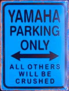 Plaque murale en métal vieilli rouillé Yamaha Parking Only, Motos, Accessoires | Autre, Neuf, Enlèvement ou Envoi