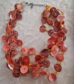 Collier fantaisie orange nacré, Ophalen of Verzenden, Oranje