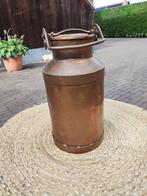 oude koperen melkkan met mooie sluitkop, Antiek en Kunst, Ophalen, Koper