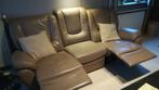 Sofa met 2 elektrische relaxen, 150 tot 200 cm, Rechte bank, Gebruikt, Leer
