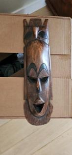 Ritueel masker, hout, donkerbruin, Antiek en Kunst, Ophalen