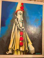 Schilderij clown van Luk De Caluwé, Antiek en Kunst, Ophalen