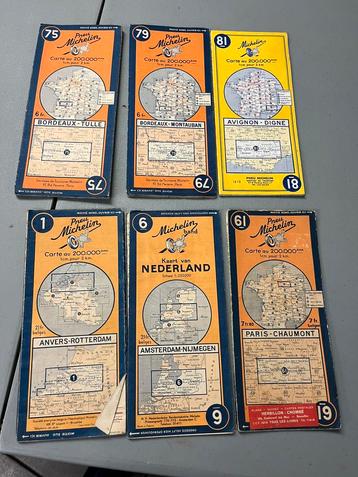 Cartes routieres anciennes Michelin beschikbaar voor biedingen