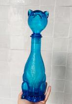 Grote, vintage Empoli fles, blauwe kat, Antiek en Kunst, Ophalen of Verzenden