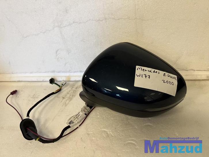 MERCEDES A-KLASSE W177 Blauw Links Spiegel 2018+, Autos : Pièces & Accessoires, Rétroviseurs, Mercedes-Benz, Utilisé