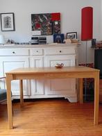 UITSCHUIFBARE TAFEL licht eikenhout 80/120/70 cm, Ophalen, 75 cm of meer, 60 cm of meer, Rechthoekig