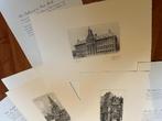 ANWERPEN - originele en genummerde pentekeningen, Antiek en Kunst, Kunst | Etsen en Gravures, Ophalen of Verzenden